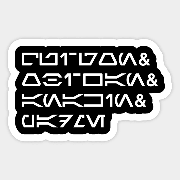 SW Prequel Aurebesh Sticker by TeShirts